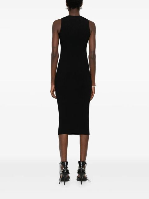 Alexander McQueen cut-out ribbed maxi dress - Black