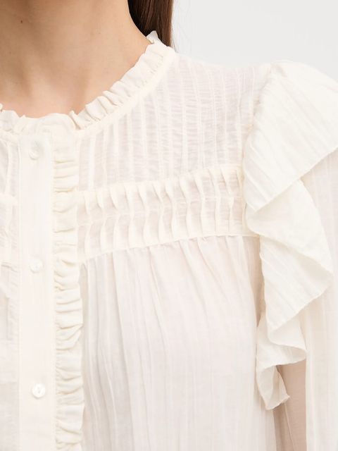 Pepe Jeans koszula damska kolor beżowy regular PL3051259