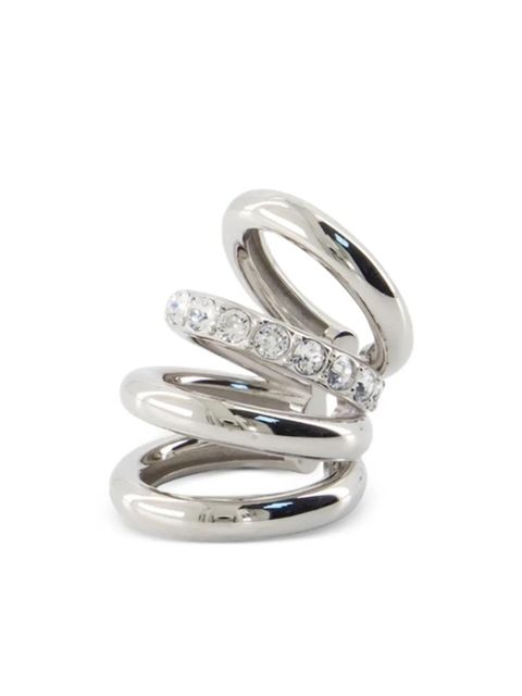 Rabanne crystal-embellished ear cuff - Silver - zdjęcie produktu nr 1