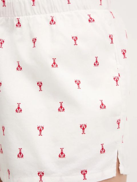 Hollister Co. szorty piżamowe bawełniane damska kolor biały bawełniana KI346-5048