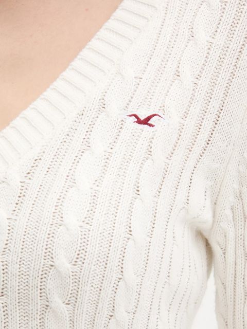 Hollister Co. sweter damski kolor beżowy lekki KI350-5132
