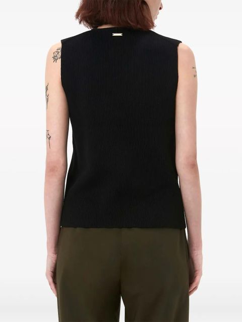 JW Anderson bow-tie ribbed tank top - Black - zdjęcie produktu nr 2