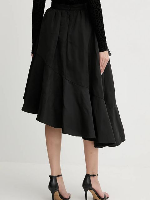 Karl Lagerfeld spódnica kolor czarny midi rozkloszowana A3W12015