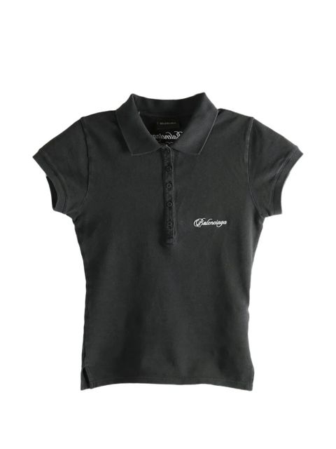 Balenciaga buttoned polo top - Black - zdjęcie produktu nr 1