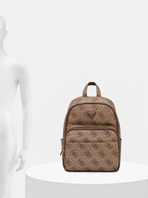 Guess plecak BERTA damski kolor beżowy duży wzorzysty TWO868 89900