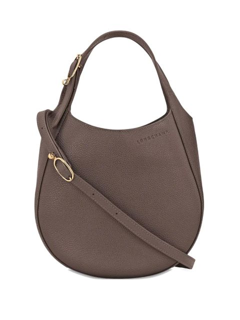 Longchamp Le Foulonné leather handbag - Brown - zdjęcie produktu nr 1