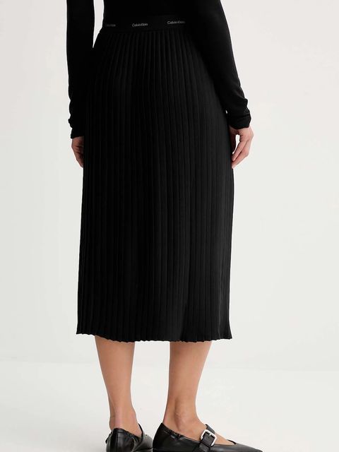 Calvin Klein spódnica kolor czarny maxi rozkloszowana LV044D632G