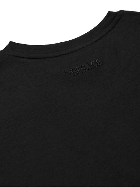 Versace safety-pin draped T-shirt - Black
