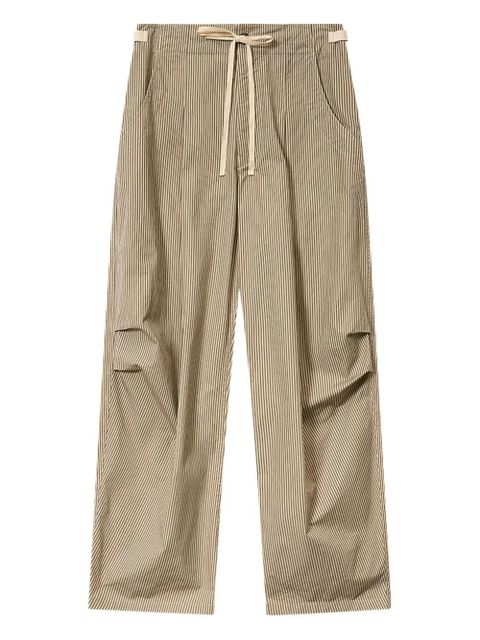 MARANT ÉTOILE Ceryne striped-pattern drawstring trousers - Neutrals - zdjęcie produktu nr 1