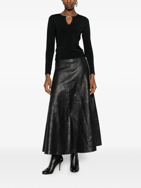 Alexander Wang logo-plaque V-neck sweater - Black - zdjęcie produktu nr 2