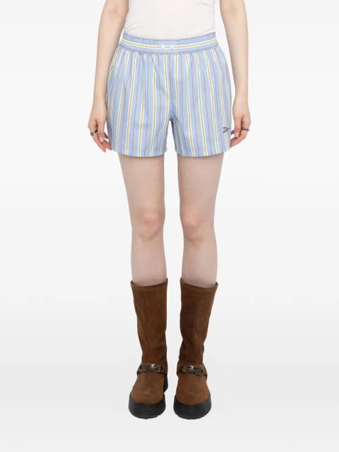 Zadig&Voltaire striped logo shorts - Blue