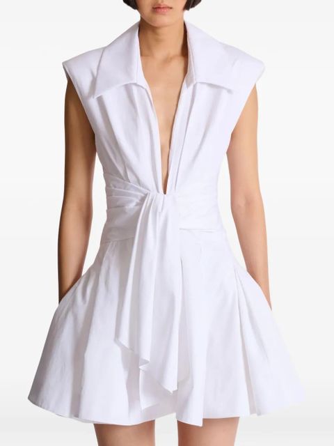 Balmain tie-waist mini dress - White