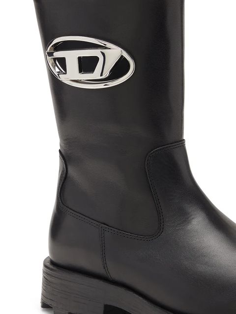 Diesel botki D-Hammer Bkr D W damskie kolor czarny na płaskim obcasie Y03692-P4471-T8013 - zdjęcie produktu nr 2