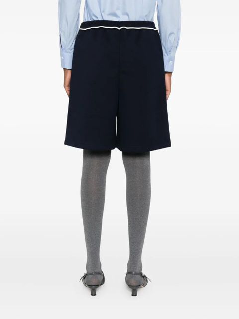 Miu Miu elastic-waistband shorts - Blue