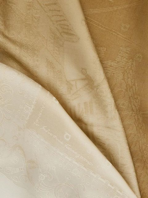 Ferragamo jacquard silk scarf - Neutrals