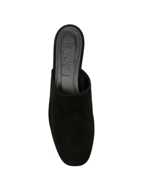 Aeyde Rega suede mules - Black