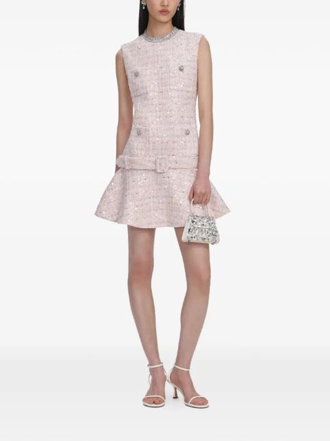 Self-Portrait sequin belted mini dress - Pink - zdjęcie produktu nr 2