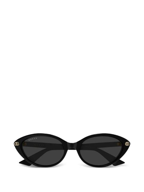 Gucci Eyewear cat-eye logo-plaque sunglasses - Black - zdjęcie produktu nr 1