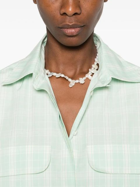 SANDRO checked shirt - Green