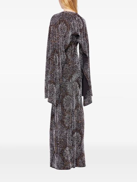 Rabanne long-sleeve pearl crepe dress - Black - zdjęcie produktu nr 2