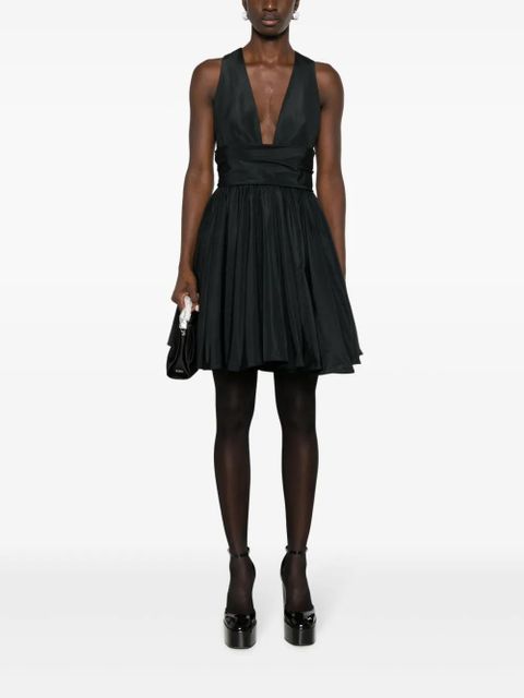 PINKO V-neck pleated dress - Black - zdjęcie produktu nr 2