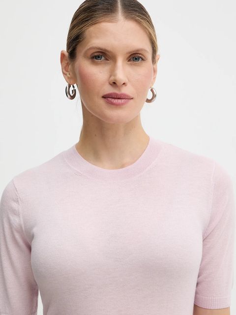 Weekend Max Mara t-shirt wełniany MAREA damski kolor różowy 2615361011600