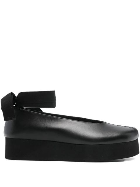 Comme Des Garçons ribbon-bow platform ballet flats - Black - zdjęcie produktu nr 1