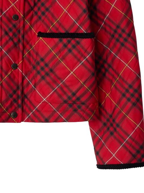 Burberry check quilted jacket - Red