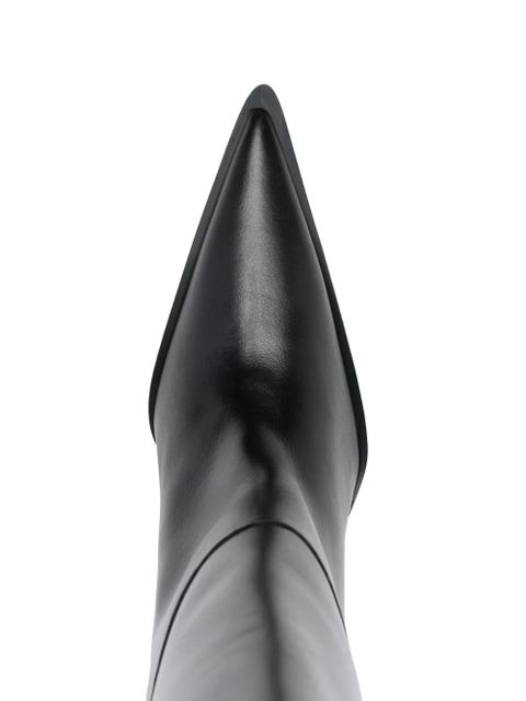 Coperni Bridge cowboy leather boots - Black