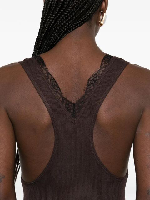 Nanushka Ignia lace-detail maxi dress - Brown