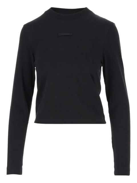 Jacquemus The Gros Grain logo-detail long-sleeve top - Black - zdjęcie produktu nr 1