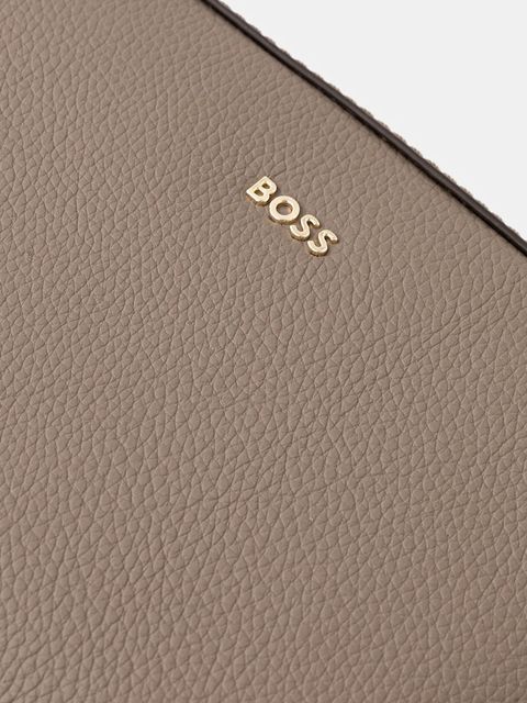 BOSS torebka skórzana kolor brązowy 50547733