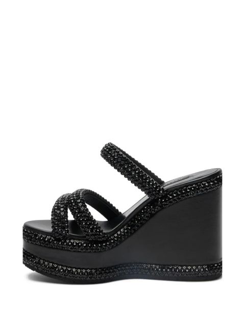 Casadei Sirio wedge sandals - Black