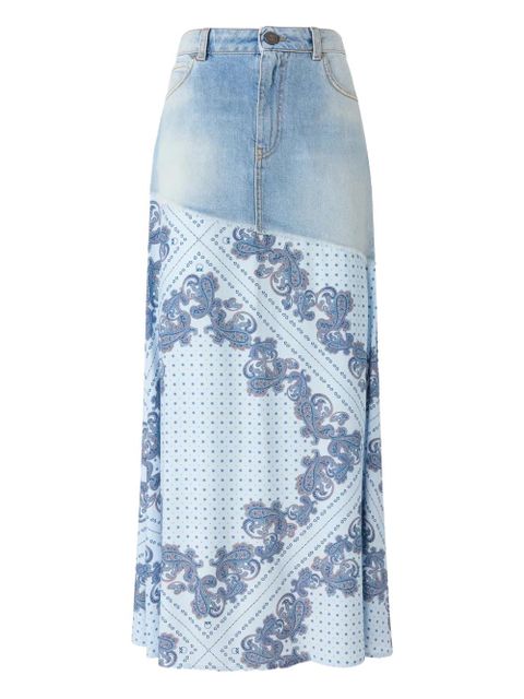 PINKO paisley maxi skirt - Blue - zdjęcie produktu nr 1