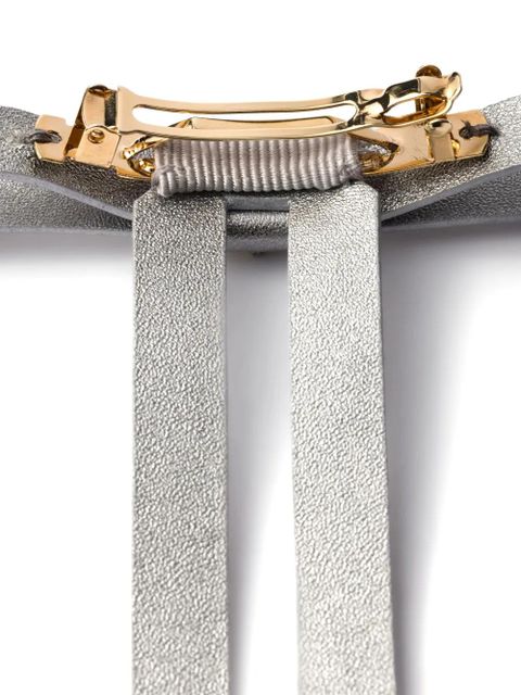 Prada logo hair clip - Grey