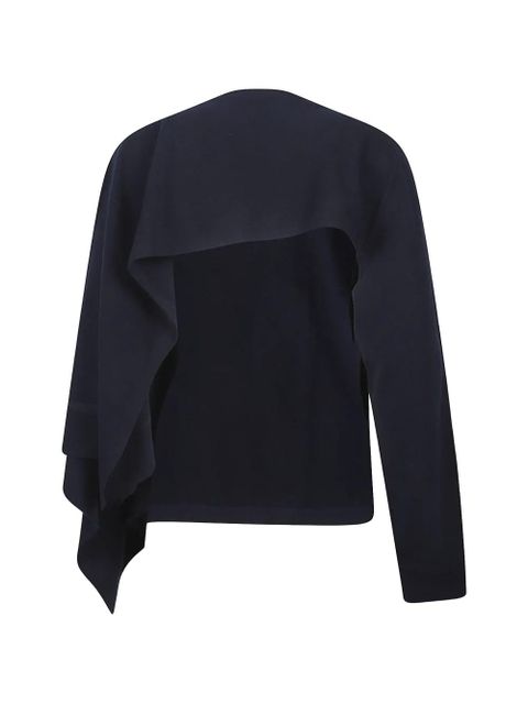 Jil Sander draped-detail sweater - Blue - zdjęcie produktu nr 2