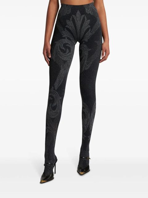 ETRO x Wolford metallic-jacquard tights - Black