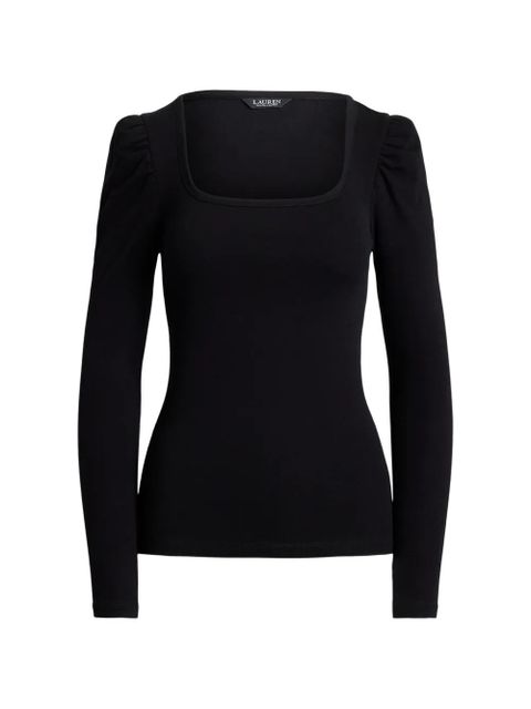Lauren Ralph Lauren square-neck puff-sleeve top - Black - zdjęcie produktu nr 1