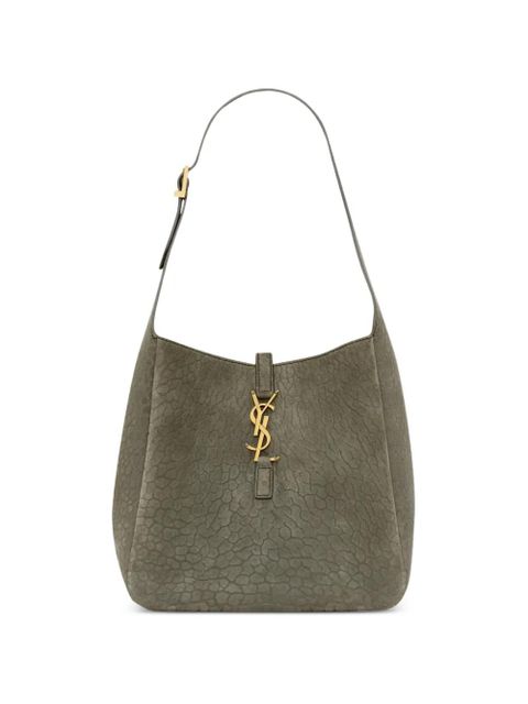 Saint Laurent Le 5 à 7 cracked-effect shoulder bag - Green - zdjęcie produktu nr 1