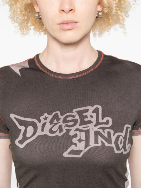 Diesel logo-print t-shirt - Brown