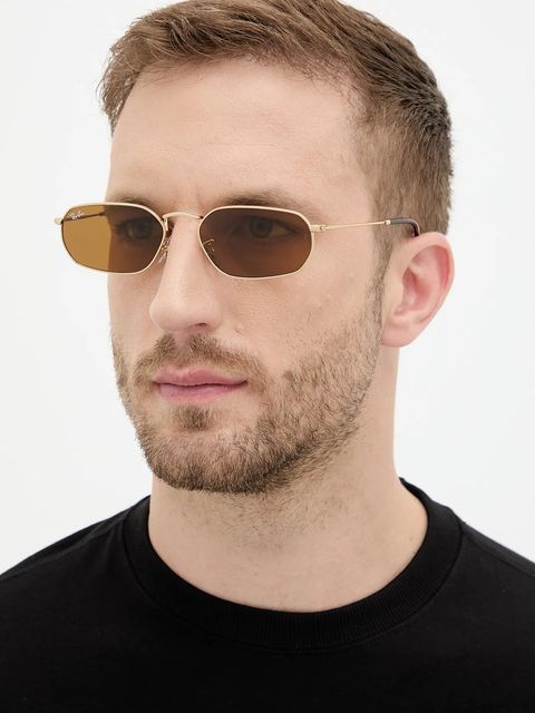 Ray-Ban okulary przeciwsłoneczne kolor złoty 0RB3947