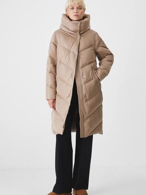 Medicine płaszcz puchowy damski kolor beżowy zimowy