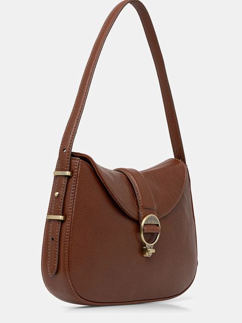 Barbour torebka skórzana kolor brązowy LBA0493