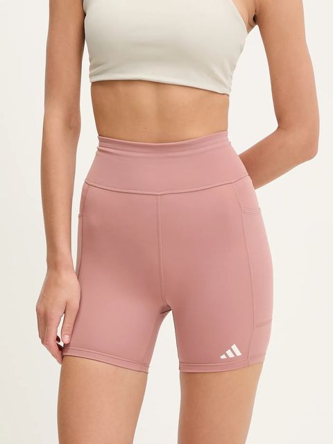 adidas Performance szorty do biegania Own The Run damskie kolor pomarańczowy gładkie medium waist JI5666 - zdjęcie produktu nr 1