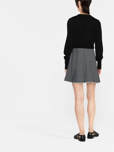 Cecilie Bahnsen floral-embroidered cropped cardigan - Black