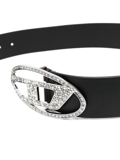 Diesel rhinestone-logo leather belt - Black - zdjęcie produktu nr 2