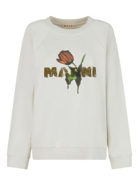 Marni floral-print sweatshirt - White - zdjęcie produktu nr 1