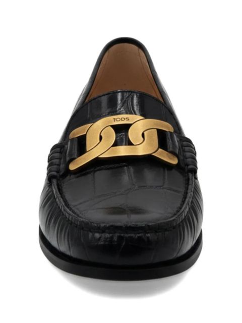 Tod's chain detail loafers - Black