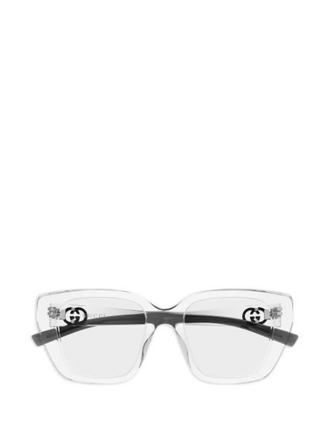 Gucci Eyewear Interlocking G square-frame glasses - White - zdjęcie produktu nr 1