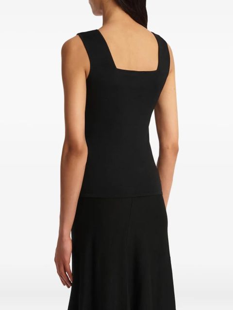 KHAITE square neck Sani top - Black